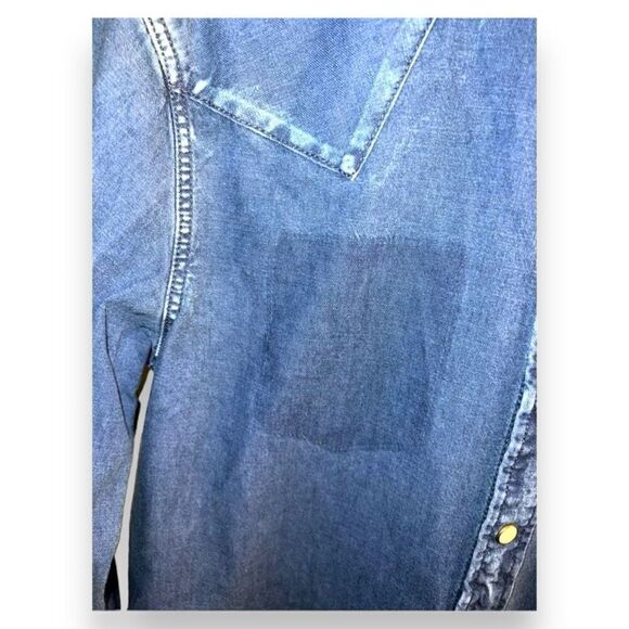 All Saints Blue Casual Button Down Shirt - Picture 4 of 9